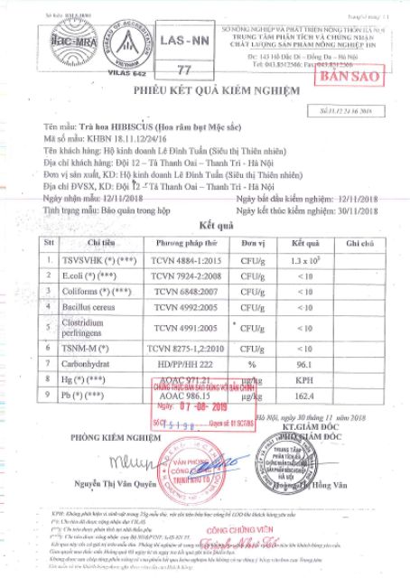 [100% organics] Trà hoa Hibiscus Mộc Sắc gói 100g