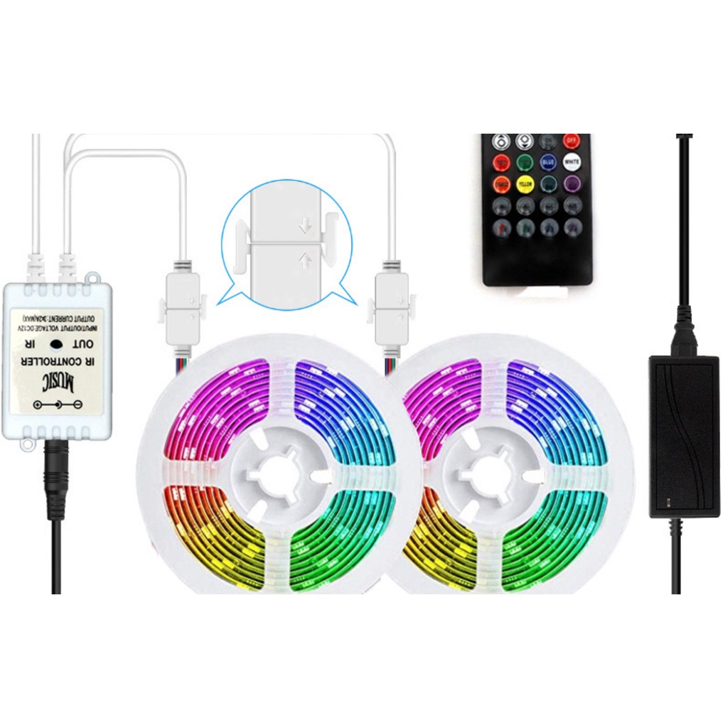 Điều Khiển Đèn LED RGB Ir 12v 24 Nút Cho 5050 3528