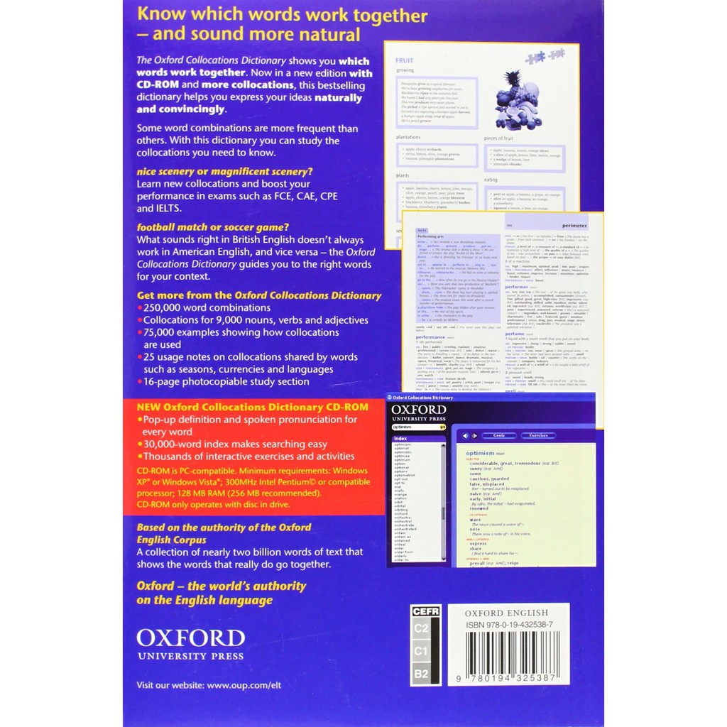 Từ điển Anh - Anh: Oxford Collocations Dictionary Pack (Dictionary and CD-ROM)