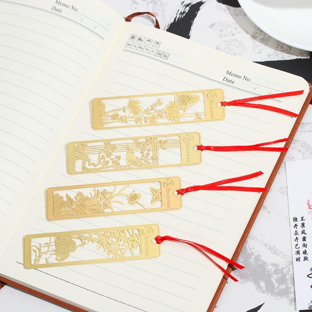 Thẻ Đánh Dấu Trang Sách Bằng Đồng Thau Kiểu Retro Trung Hoa Dễ Thương