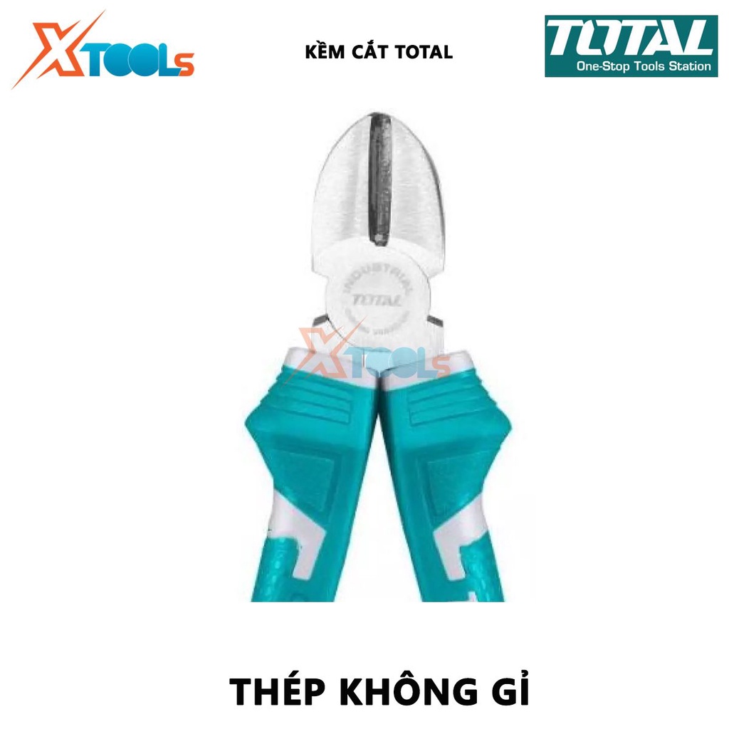 Kềm cắt Total | Kìm cắt Size: 6-7&quot;/160-180mm Đầu kềm răng đánh bóng và chống gỉ, dùng để sử dụng trong gia đình cũng khá