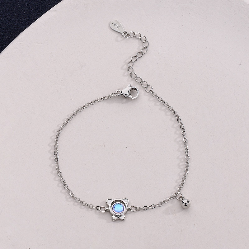 Vòng tay nữ thời trang dễ thương mèo Moonstone Hàn Quốc