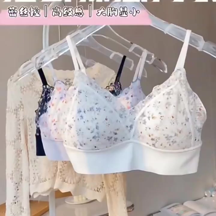 Bộ Áo Ngực + Quần Lót Mềm Mại Không Đường May Họa Tiết Hoa Quyến Rũ Cho Nữ | BigBuy360 - bigbuy360.vn