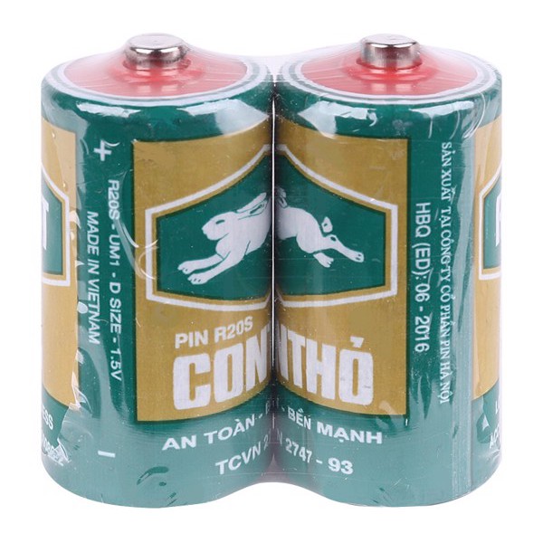 Pin Đại, Pin Con Thỏ Vỉ 2 Viên 1.5V Chính Hãng Size Đại RABBIT
