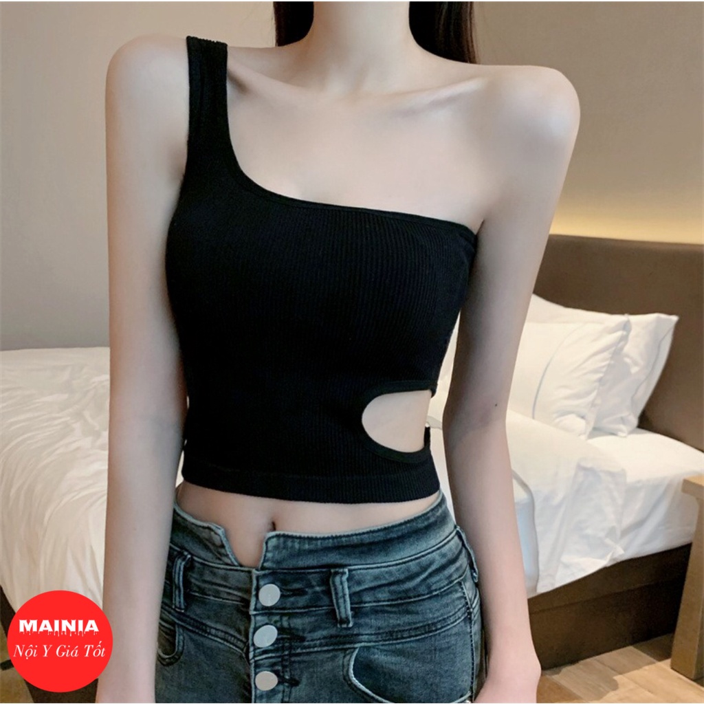 Áo Bra Cotton Màu Trơn Khoét Eo Siêu Xinh Áo Croptop Thời Trang Phong Cách Hàn Quốc Mainia Shop