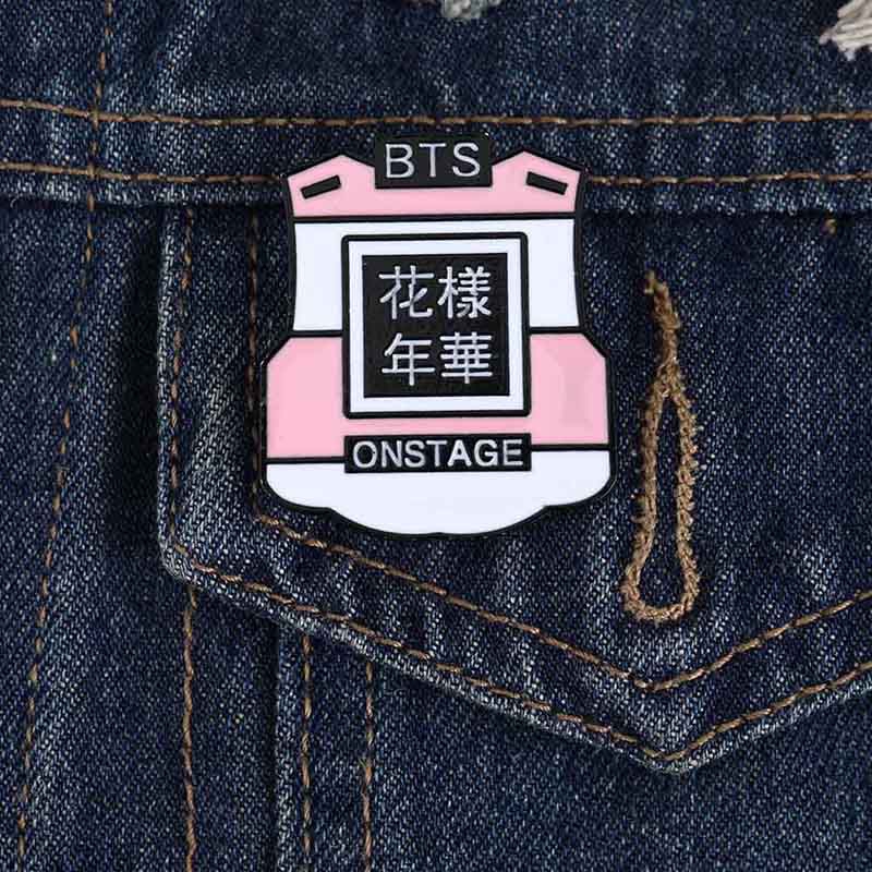 Trâm cài áo / nút quần bằng kim loại chủ đề Kpop BTS ARMY cho người hâm mộ