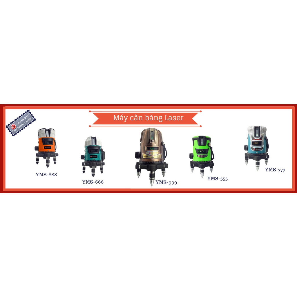 Máy cân bằng laser - YAMASU 505 - TẶNG CHÂN 1M2 + TĂNG KHAY MẠCH PIN TIỂU