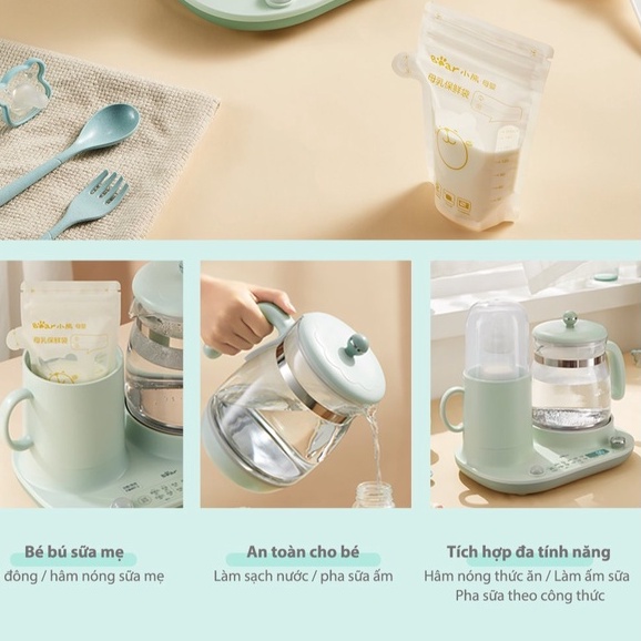 Bình nấu nước đa năng và giữ ấm Bear TNQ-A12L1, pha trà, rã đông, hâm sữa, hâm nóng thức ăn, khử clo, khử khuẩn - HAPOS