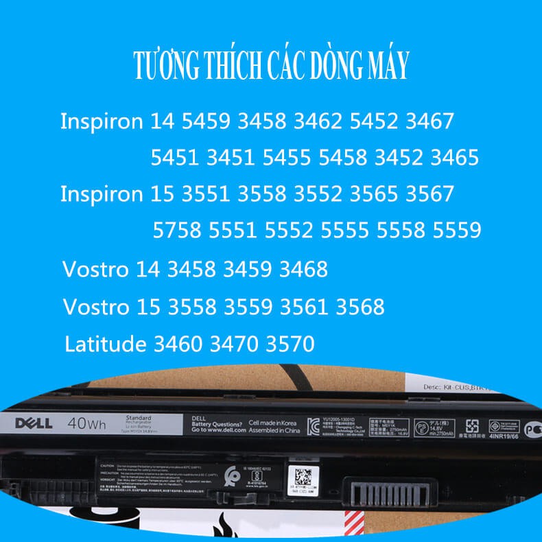 Pin Laptop Dell Inspiron 15 3551, 3558, 3552, 3565, 3567 - Vostro 14 3458, 3459, 3468 - Latitude 3460, 3470, 3570