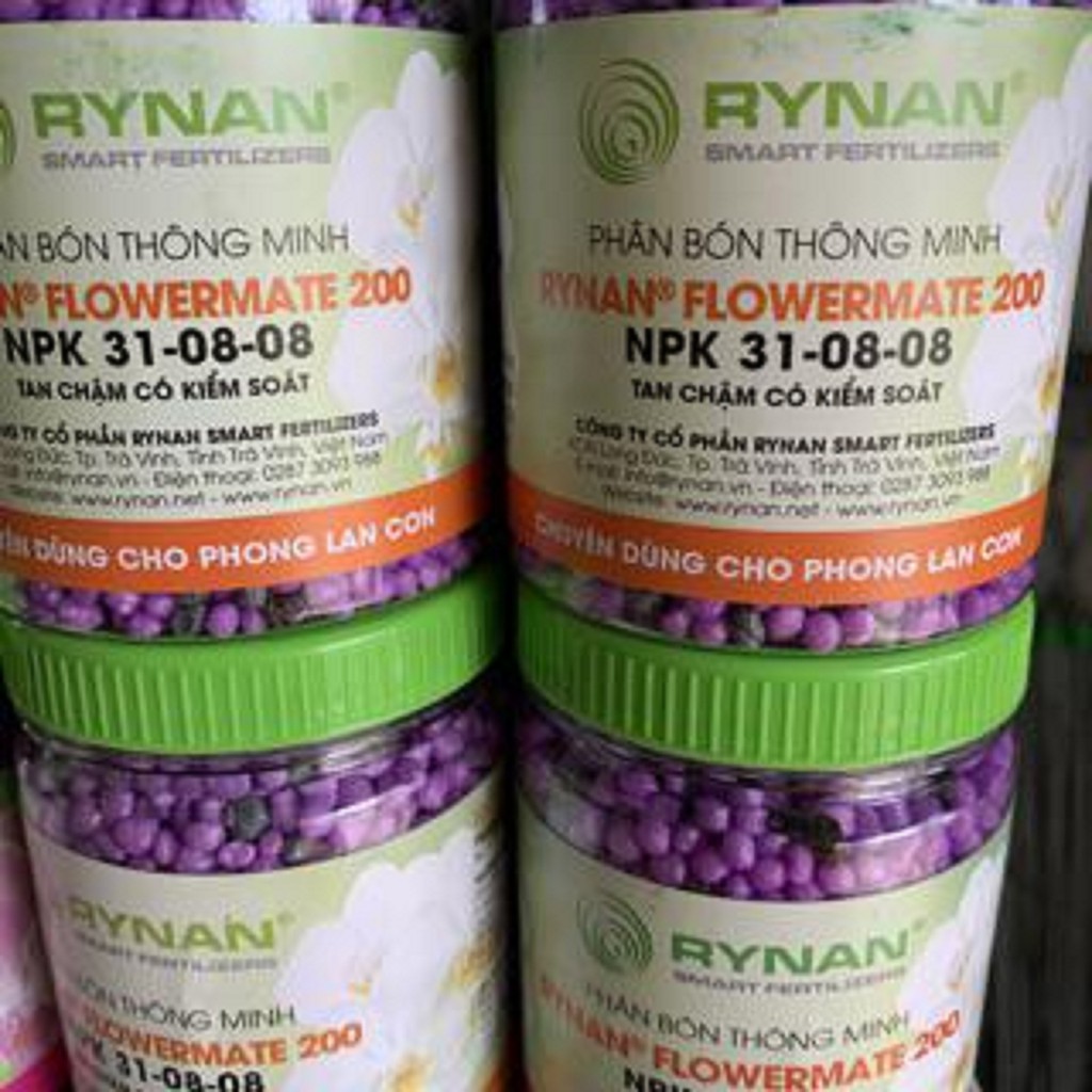 PHÂN BÓN TAN CHẬM THÔNG MINH CÓ KIỂM SOÁT RYNAN FM 200  dành cho lan con