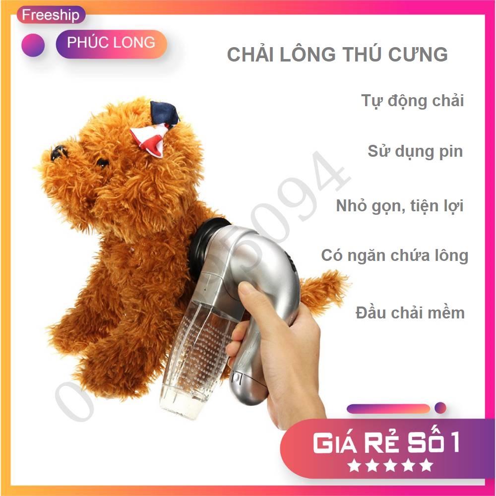 Máy chải lông thú cưng tự động, đầu chải mềm và có ngăn chứa lông tiện lợi