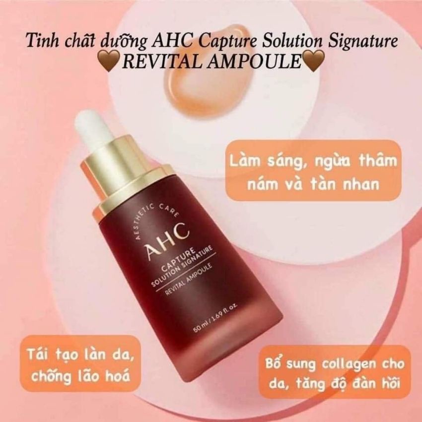 Serum Dưỡng Ẩm AHC, Tinh Chất Trắng Da và Chống Lão Hóa AHC Capture Solution Signature 50ml Hàn Quốc