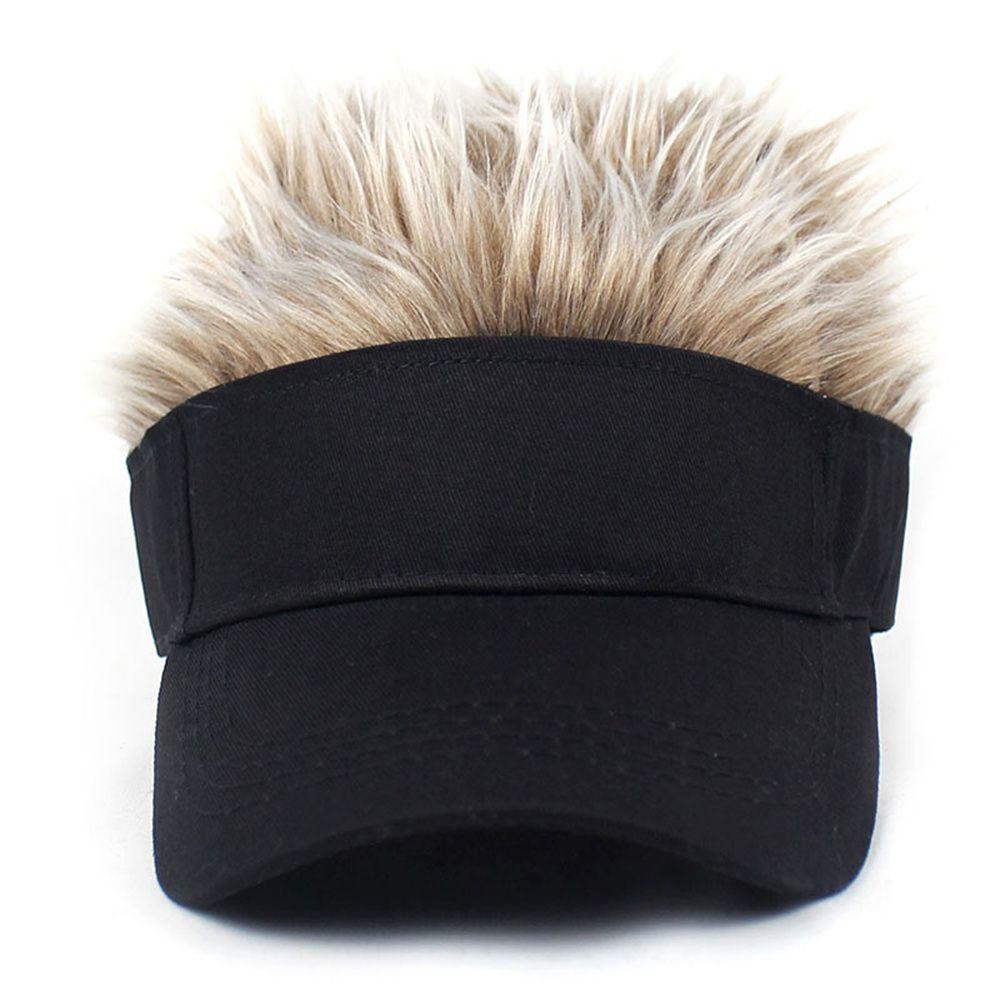 EUCA Bộ Tóc Giả Ngắn + Mũ Lưỡi Trai Cotton Phong Cách Hip Hop Cá Tính