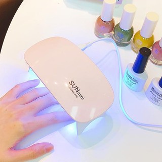 Máy hong khô sơn móng tay SUN tiện lợi mini có đèn led 6W, cổng sạc usb máy hơ sơn gel