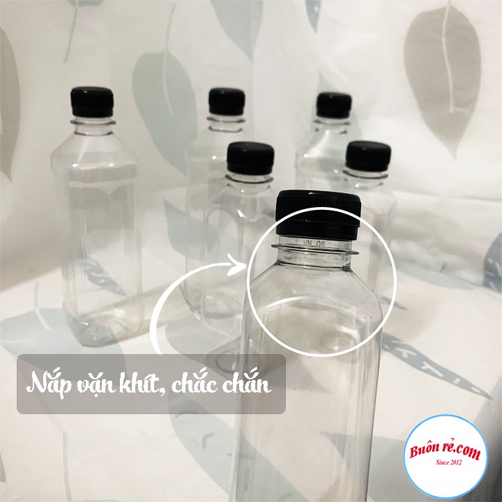 Chai nhựa vuông nắp đen 330ml, 450ml Việt Nhật –Chai nhựa đựng trà sữa, nước ép an toàn – Buôn Rẻ  01282 – 01282-1 | BigBuy360 - bigbuy360.vn