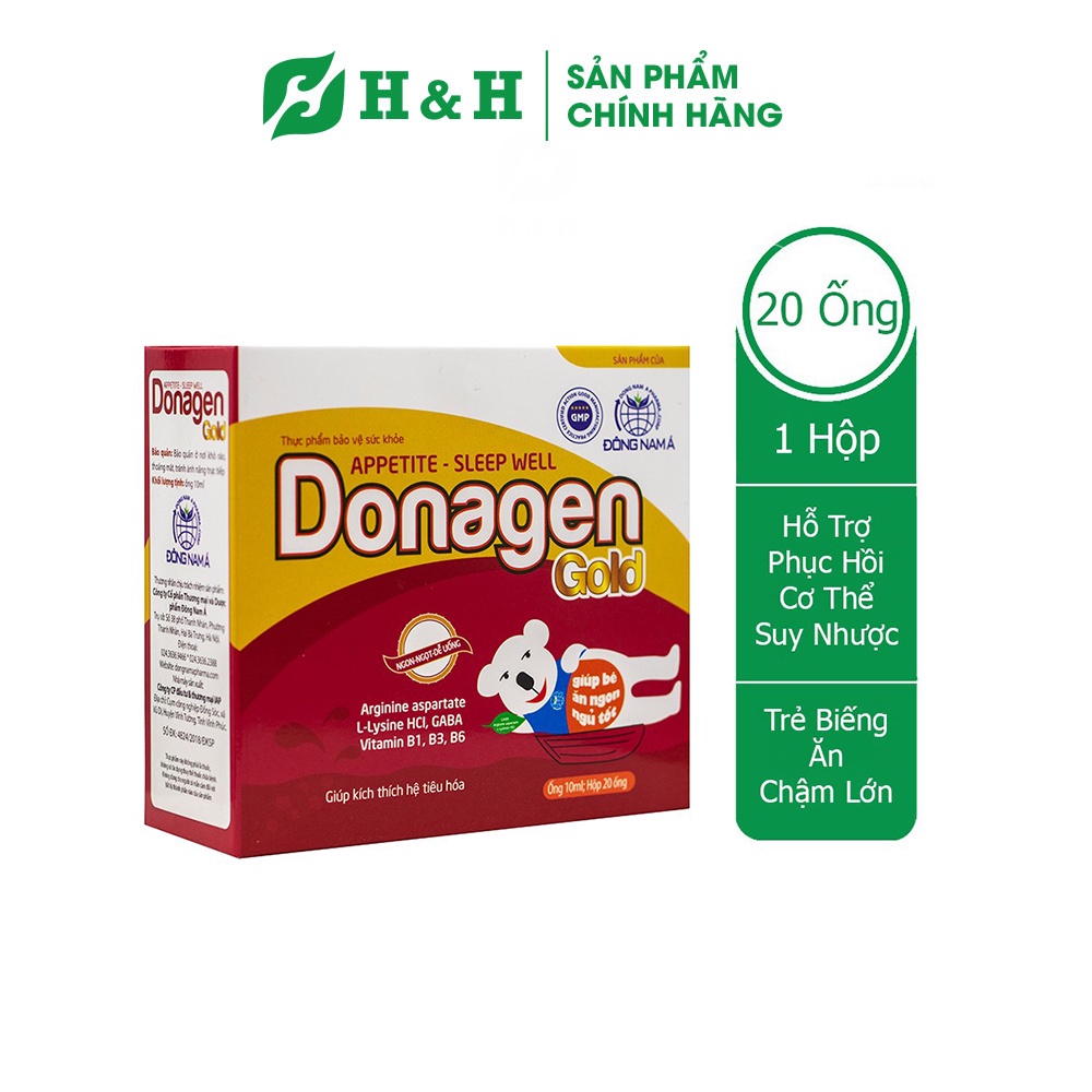Siro Donagen Gold (20 ống) - Giúp trẻ ăn ngon, ngủ tốt