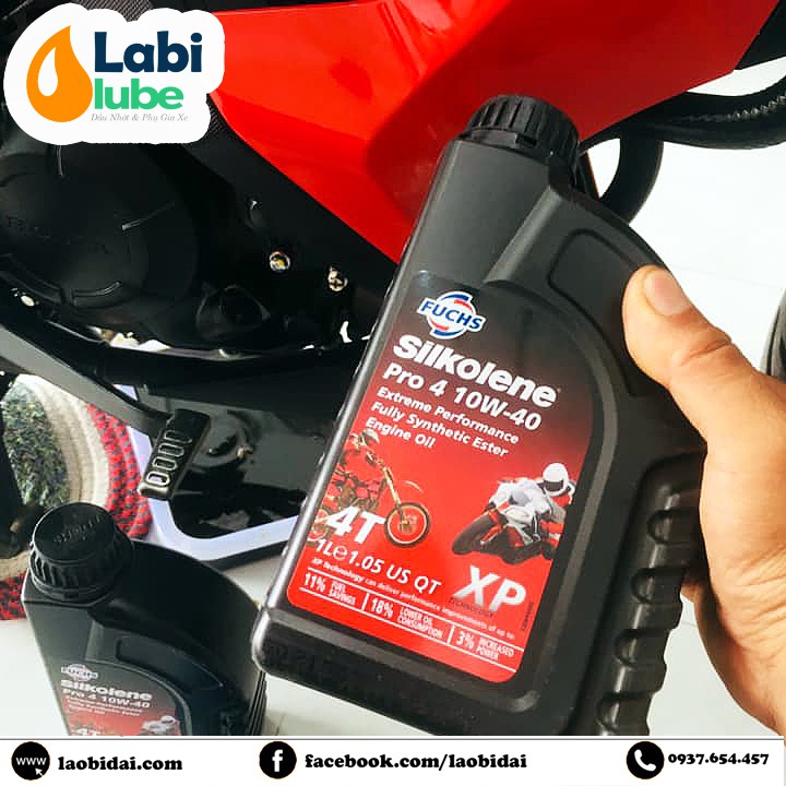 Bán 1,2 Lít Nhớt Fuchs Silkolene Pro 4 10w40 - Nhớt Ester Full Tổng Hợp Cao Cấp Cho Xe Máy, Moto, Đi Êm, Mát, Labi Lube