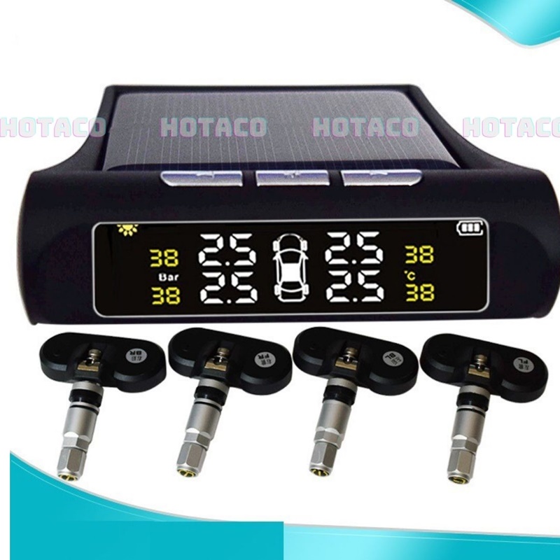 CHÍNH HÃNG TPMS- Cảm biến áp suất lốp van trong, cảm biến đo áp suất lốp van ngoài hàng cao cấp màn hình màu