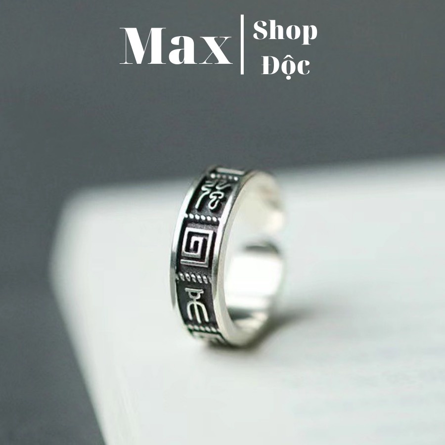 Nhẫn Nam Nữ Khắc Kí Tự La Mã Cổ Latin Ring Thời Trang Nam Nữ Unisex Chất Liệu Titan Đẹp Đơn Giản Không Gỉ Maxshopdoc