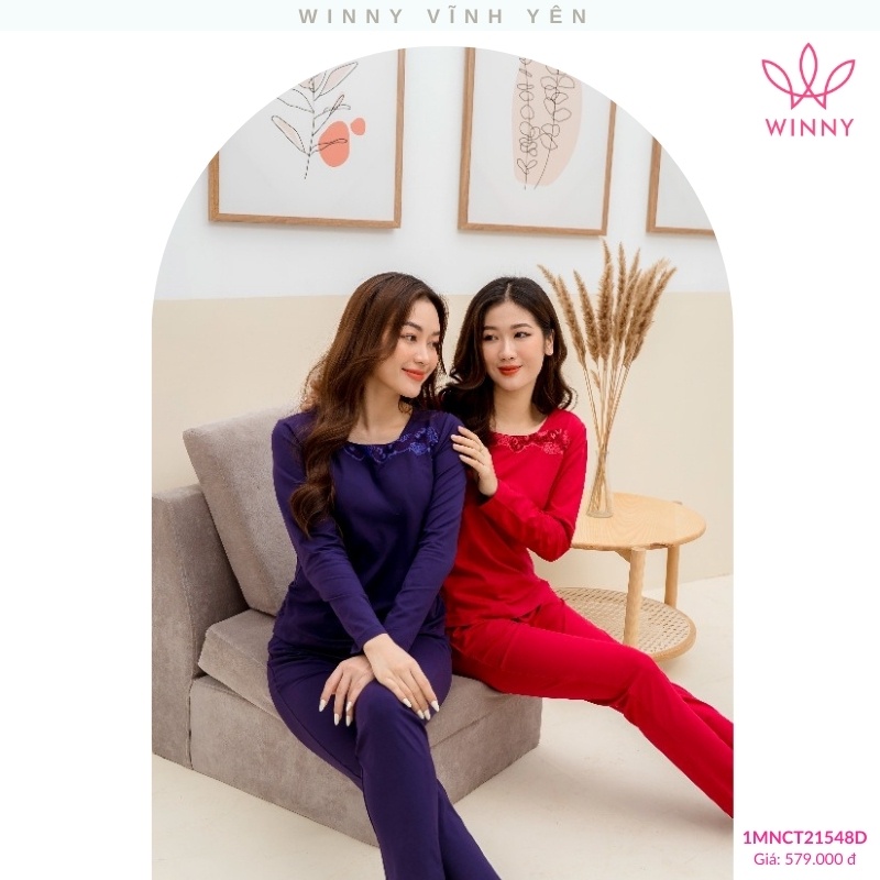 Bộ đồ cotton dài tay quần dài Winny - 1MNCT21548D