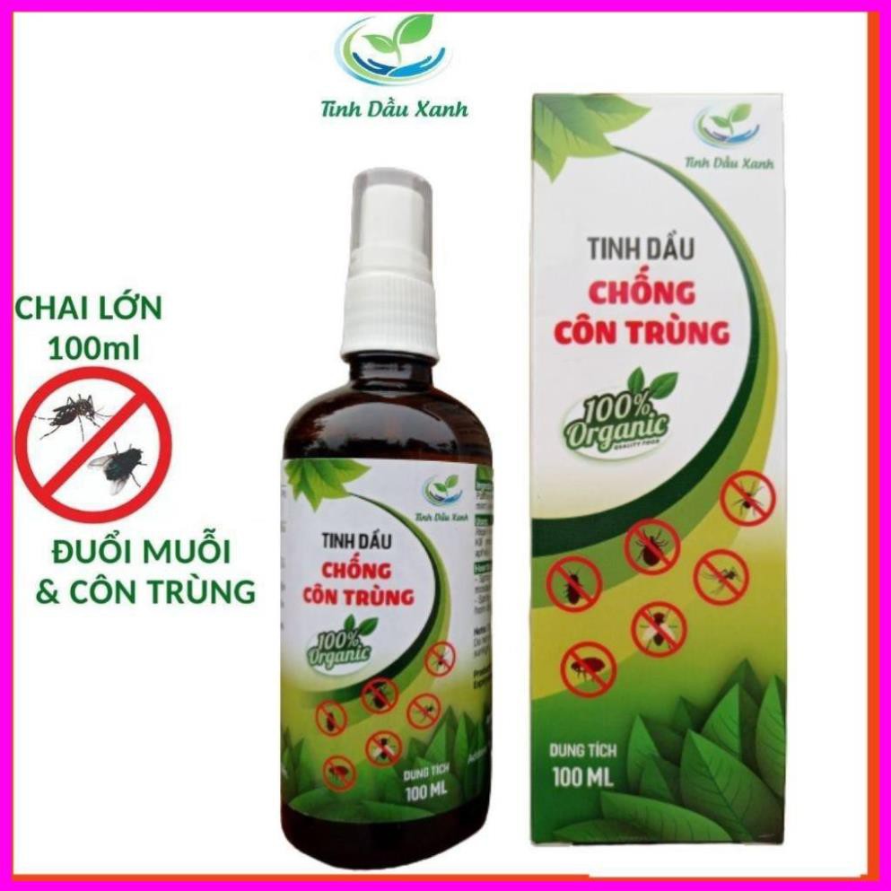 Tinh dầu đuổi muỗi, kiến, gián, tinh dầu chống côn trùng loại 100ml, tinh dầu hỗn hợp nhiều mùi sả, bạc hà, tràm an toàn