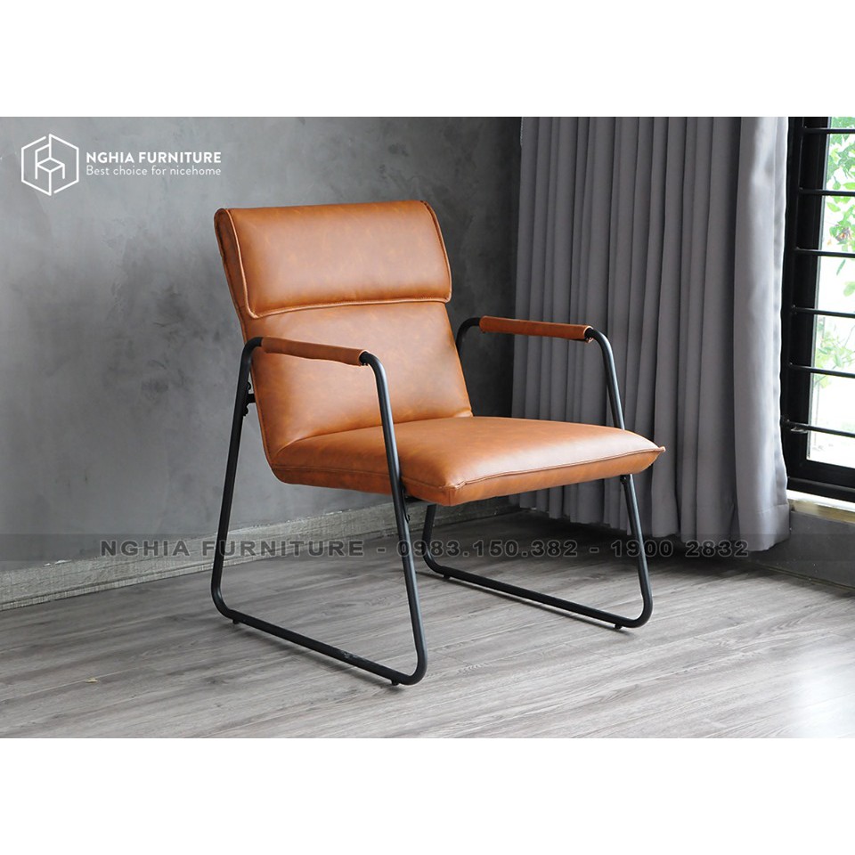 Ghế Đọc Sách Thư Giãn NF1 Chân Sắt Đẹp - Gọn  - Armchair NF1 NGHIAFURNITURE
