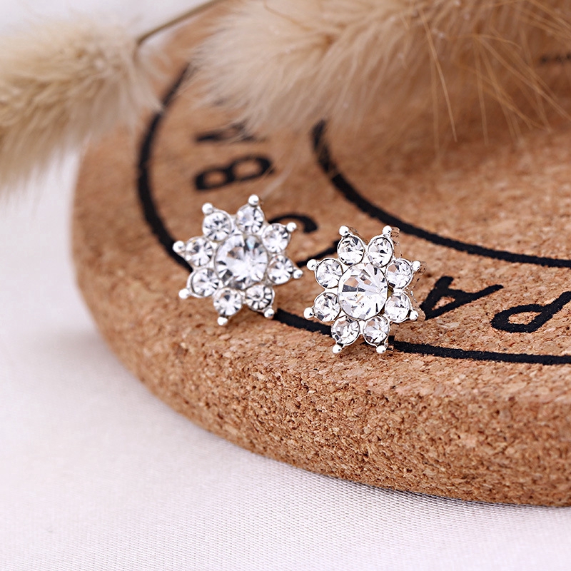 INS Korean Style Fashion Women Multiple Shapes Diamond Pearl Earring Jewelry HQTER48