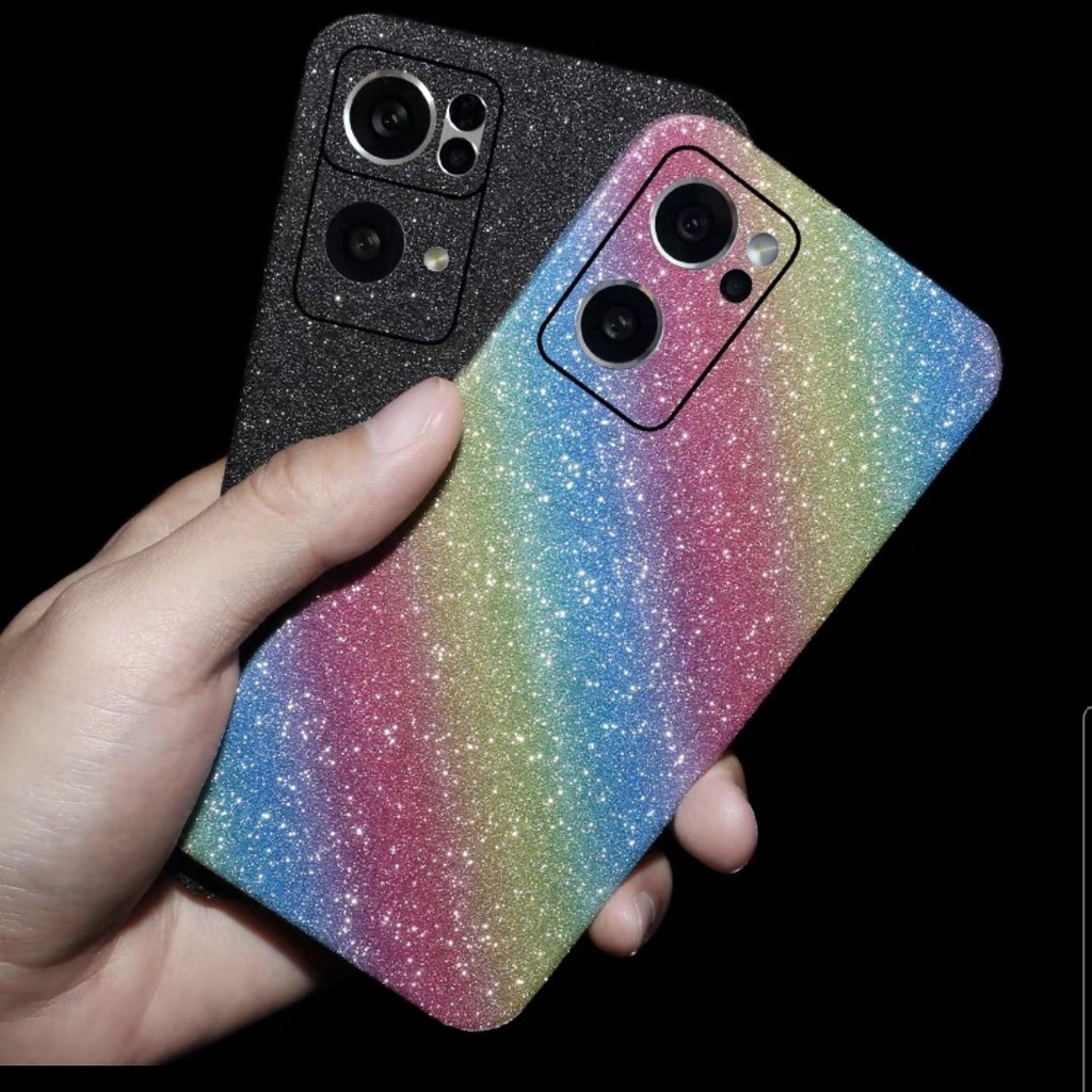 Miếng dán mặt lưng kim tuyến nhiều màu Samsung A52 A52S A72 A71 A51 S20 FE S21 FE S22 S22 PLUS S22 Ultra M51 M52 A90 5G