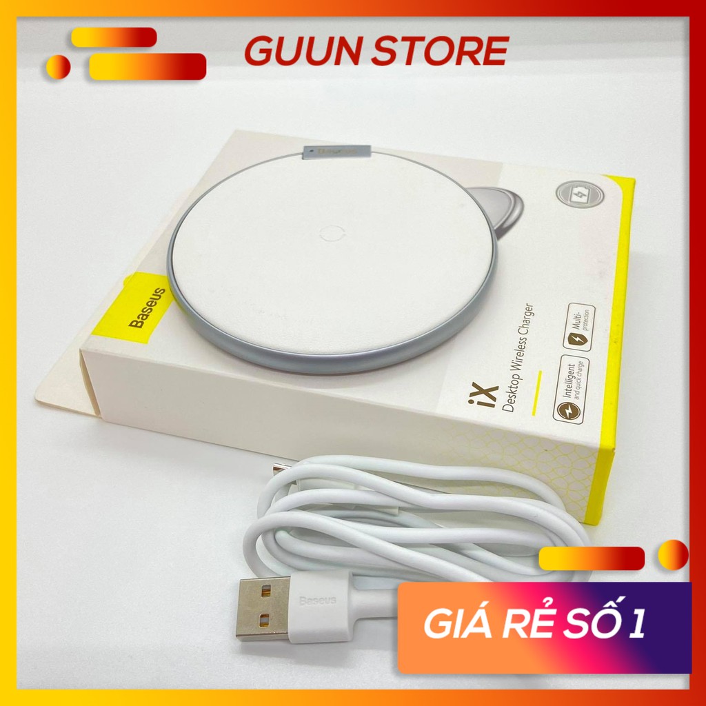 Đế sạc không dây iphone/samsung chuẩn Qi chính hãng Baseus, sạc nhanh cho các dòng điện thoại Guun Store DSKD