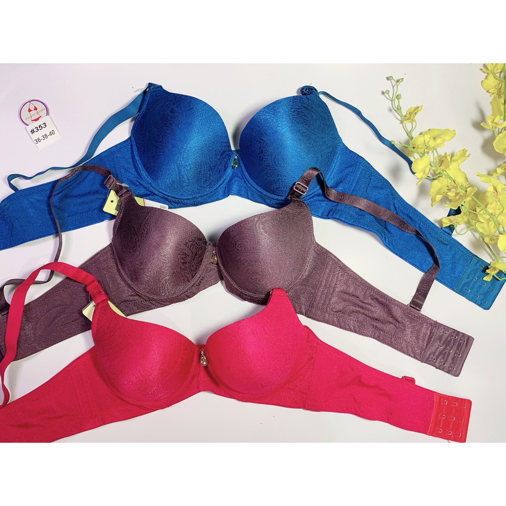 Áo Ngực cup C Thun Gấm Mút Ép Mỏng Form Ngực Lớn - 353