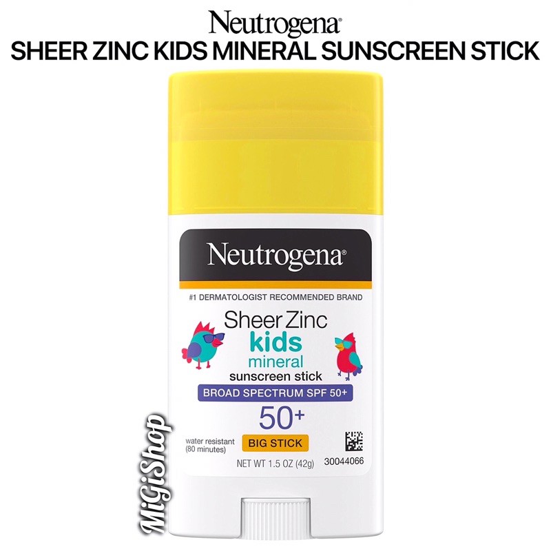 [Thanh Lý] Sáp Chống Nắng Trẻ Em Dạng Lăn Neutrogena Sheer Zinc Kids Mineral Sunscreen Stick SPF50+ 42g