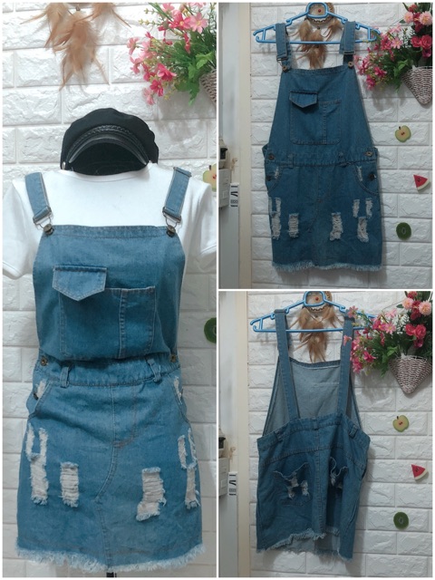 Yếm jean xịn xò ulzzang dưới 60 kg | BigBuy360 - bigbuy360.vn