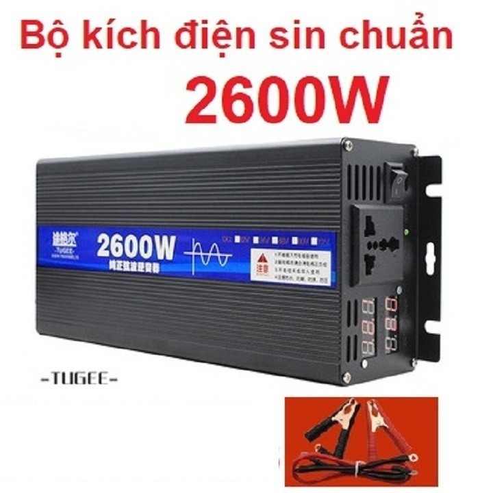 Bộ chuyển đổi nguồn sin chuẩn 12V/24V 220V 2600w- Power Inverter sin chuẩn 12V 2600w - 12V 2600w.