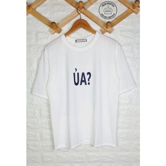 Áo Thun Tay Lỡ In Chữ Ủa 2 Màu Đen - Trắng Form Unisex Nam Nữ
