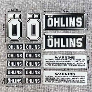 Miếng dán phản quang trang trí xe mô tô No.L093 Ohlins