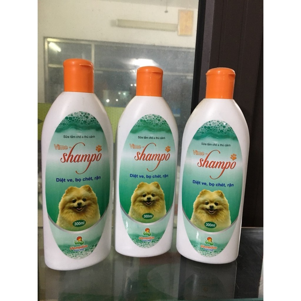 Sữa tắm cho chó và thú cảnh diệt ve, bọ chét, rận - Vime shampo (300ml)
