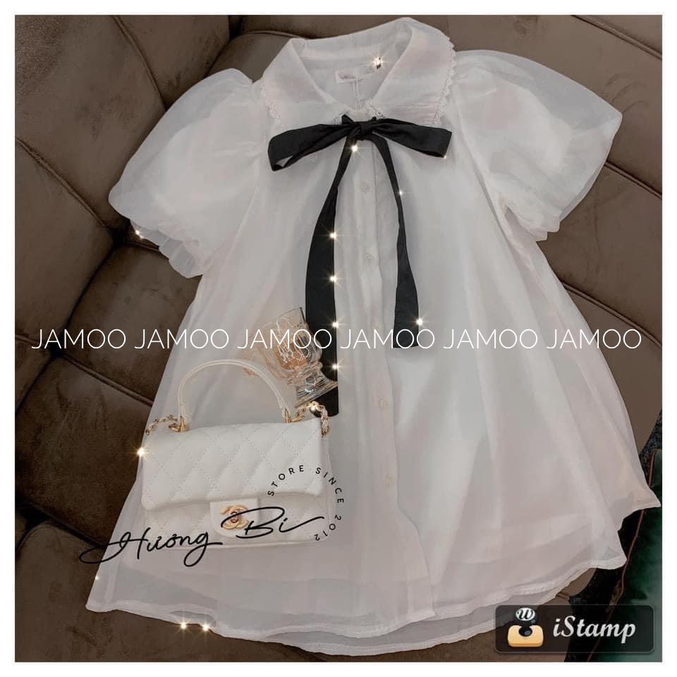 Áo babydoll tay bồng màu trắng công chúa (video/sẵn) | BigBuy360 - bigbuy360.vn