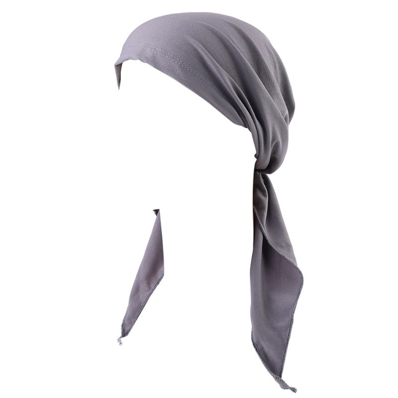 Mũ Trùm Đầu Chemo Chemo Chemo Màu Trơn Buộc Tóc Trước Khi Đội Khăn Bandana Cho Nữ