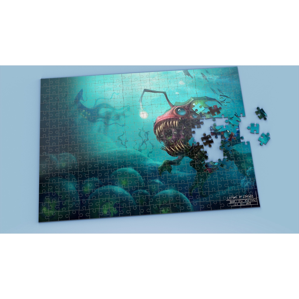 Tranh ghép hình A4, A5 League of Legends, xếp hình KOG MOW - Mẫu 1