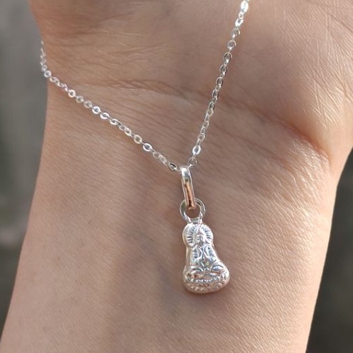 Dây chuyền bạc ta phật quan âm sợi mảnh