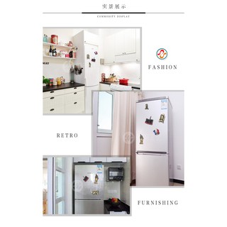 Sticker nam châm dán tủ lạnh phong cách Pháp