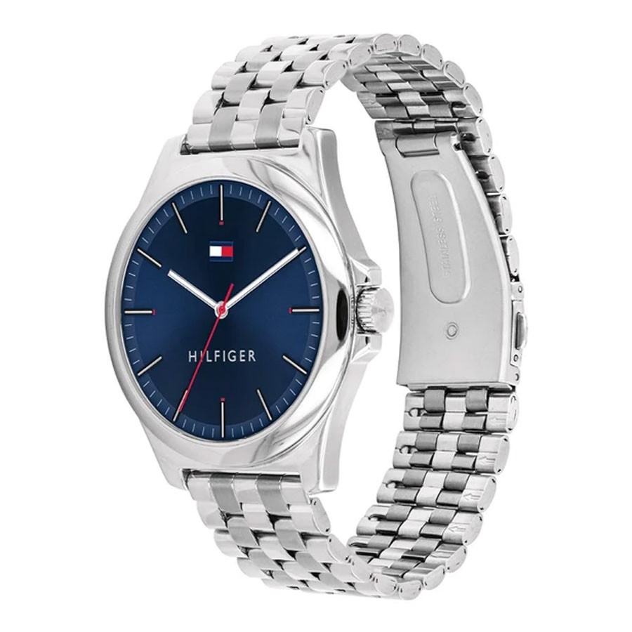 [Mã FARSBRT51 giảm 20K đơn 0 Đồng] Đồng Hồ Tommy Hilfiger Nam Dây Kim Loại Pin-Quartz 1791713 - Mặt Xanh (42mm)