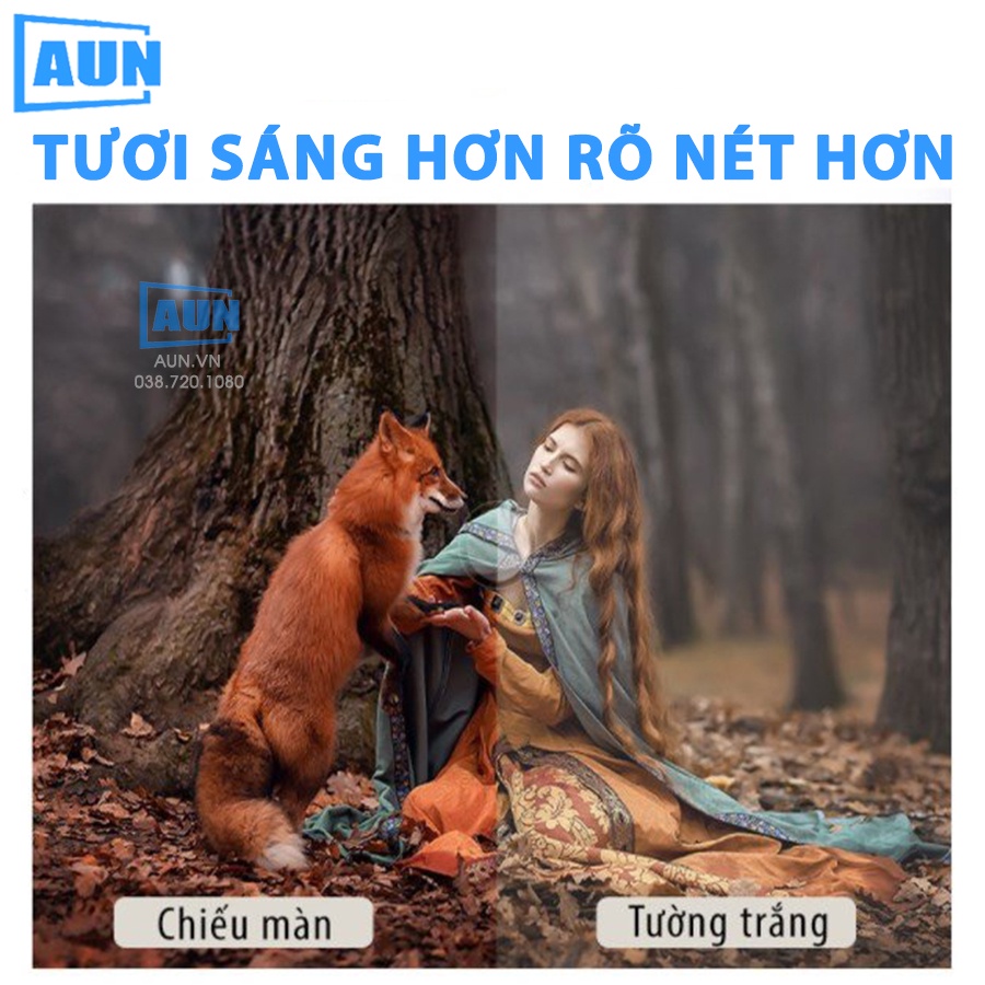 Màn chiếu treo tường 4K chất liệu PVC cao cấp tỷ lệ 16:9, chuyên dụng cho máy chiếu, loại dày, tương phản cao