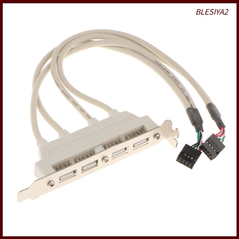 35cm USB 2.0 4-Port Back Panel Slot Bracket 10Pin Motherboard Header Cable