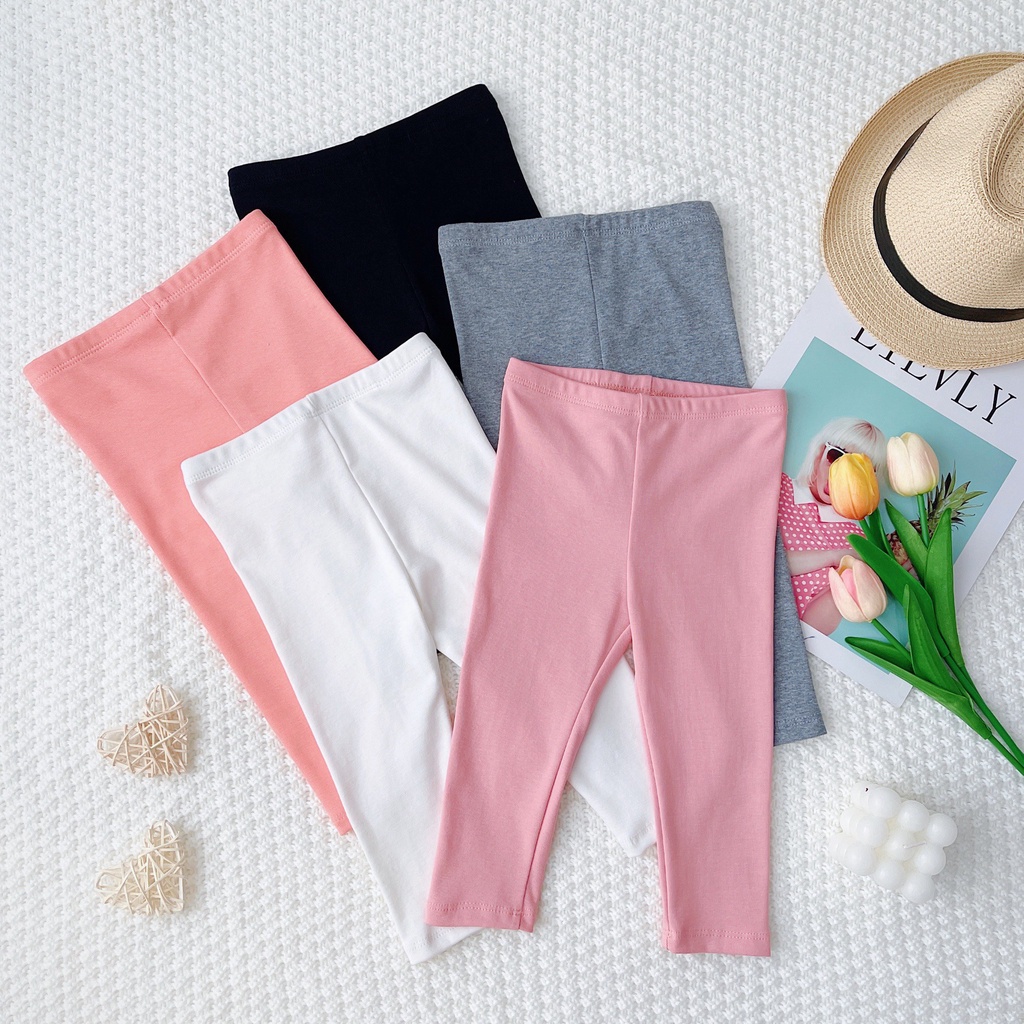 [SALE] Quần Legging Cho Bé KIMCHIBABY Gái Vải Cotton Mềm Mại Cho Bé Đi Học, Đi Chơi Cực Tiện Lợi LGD2201