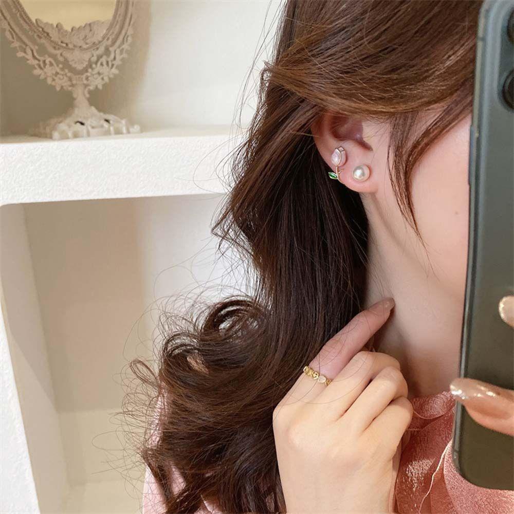 Bông Tai Hoa Phong Cách Pháp Thanh Lịch Cho Nữ Khuyên Tai Nữ Trang Tạo Hình Độc Đáo