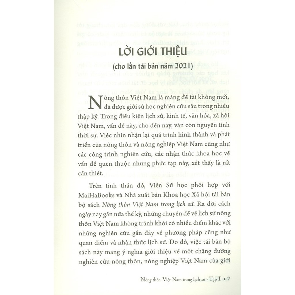 Sách - Nông Thôn Việt Nam Trong Lịch Sử - Tập 1