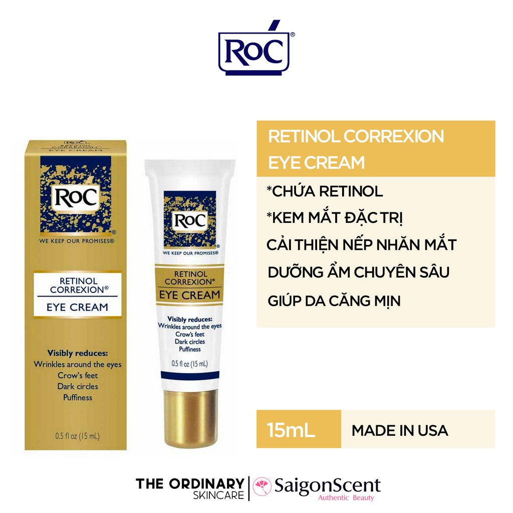 (Best Seller - Rẻ Nhất) Kem mắt RoC Retinol Correxion Eye Cream