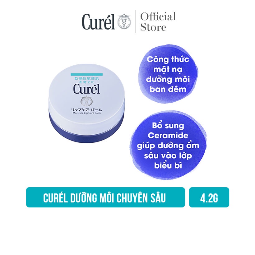 Son Dưỡng Môi Curél Chuyên Sâu Cho Môi Khô, Nhạy Cảm Moisture Lip Care Balm 4.2g