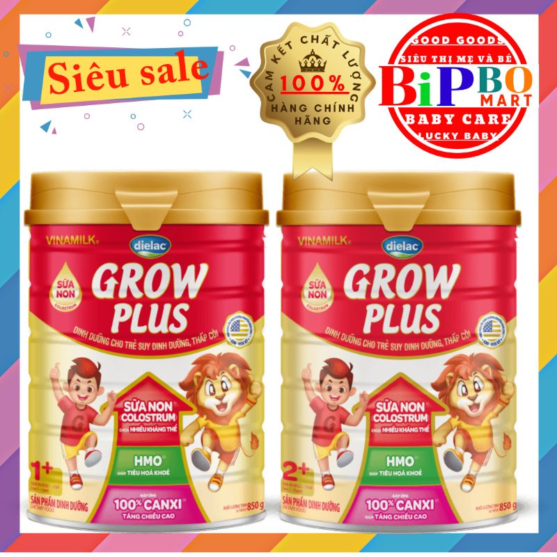 Sữa Grow Plus 1+,2+ 850g đỏ(dành cho trẻ suy dinh dưỡng thấp còi)